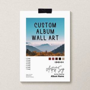 Custom Album Wall Art Digital Download, Custom Album Poster, Printable Album Art Poster, Album Art Print