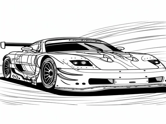 Race Care Coloring Pages