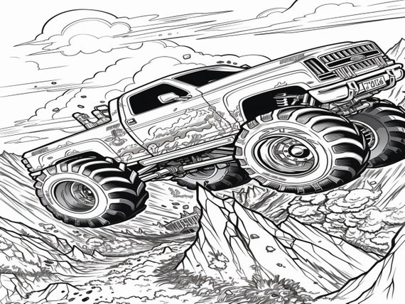 Grave Digger Monster Truck Coloring Pages Printable