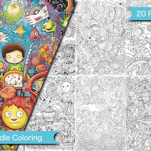 Doodle Art Coloring Pages for All Ages - Relaxing Pattern Coloring Sheets Download Printable Coloring Pages Doodling Art Coloring Fun