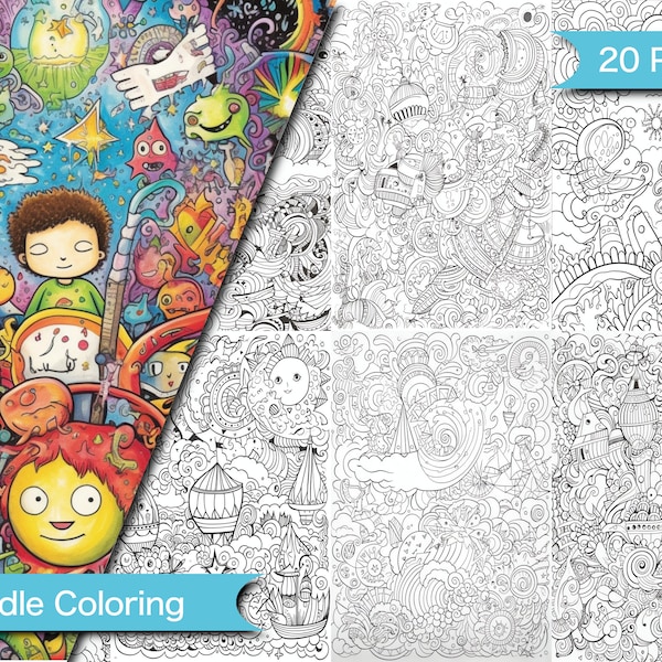 Doodle Art Coloring Pages for All Ages - Relaxing Pattern Coloring Sheets Download Printable Coloring Pages Doodling Art Coloring Fun