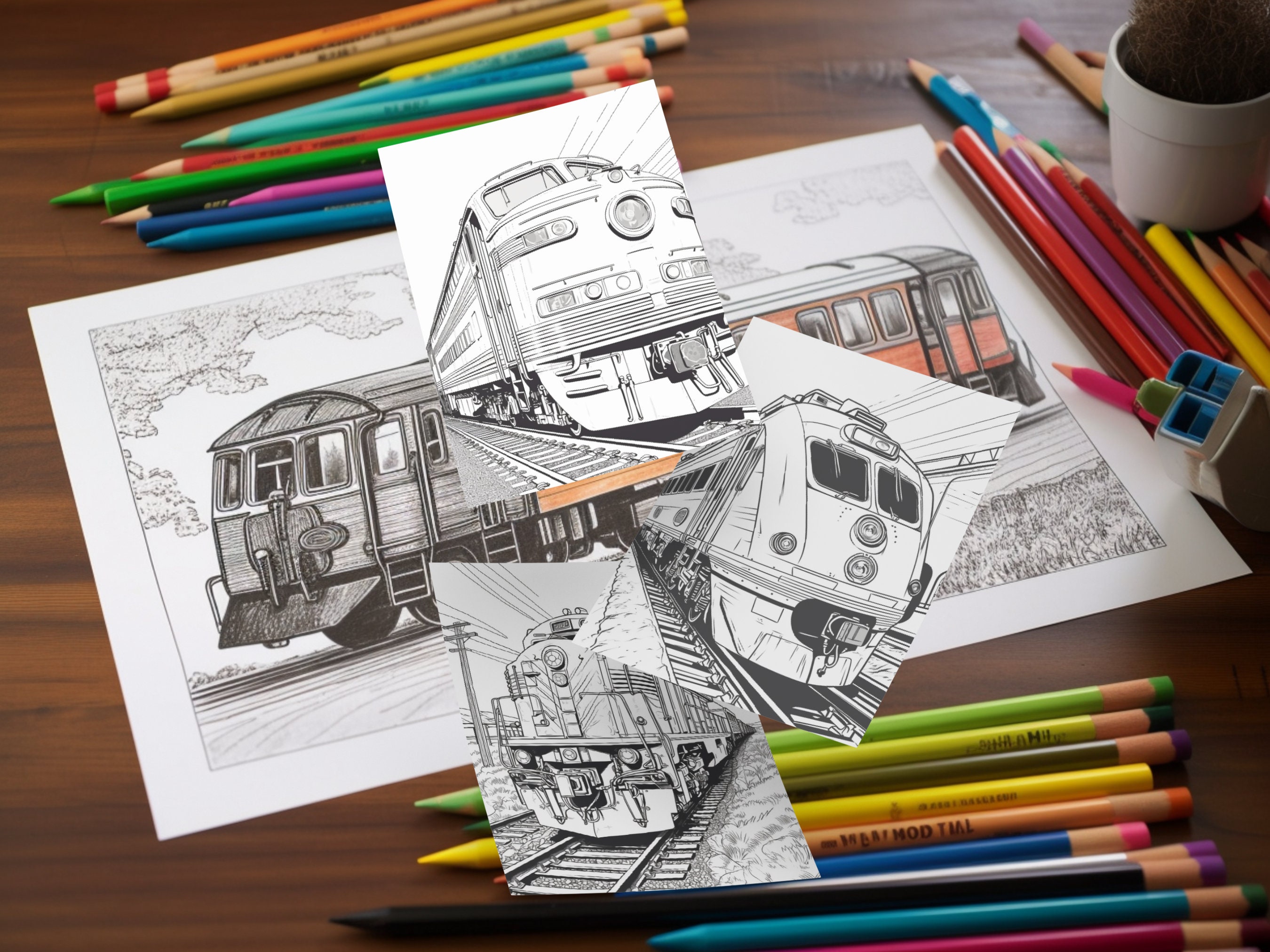 How to Draw Train Station with Thomas and Friends | Drawing Coloring Pages  for Children - YouTube
