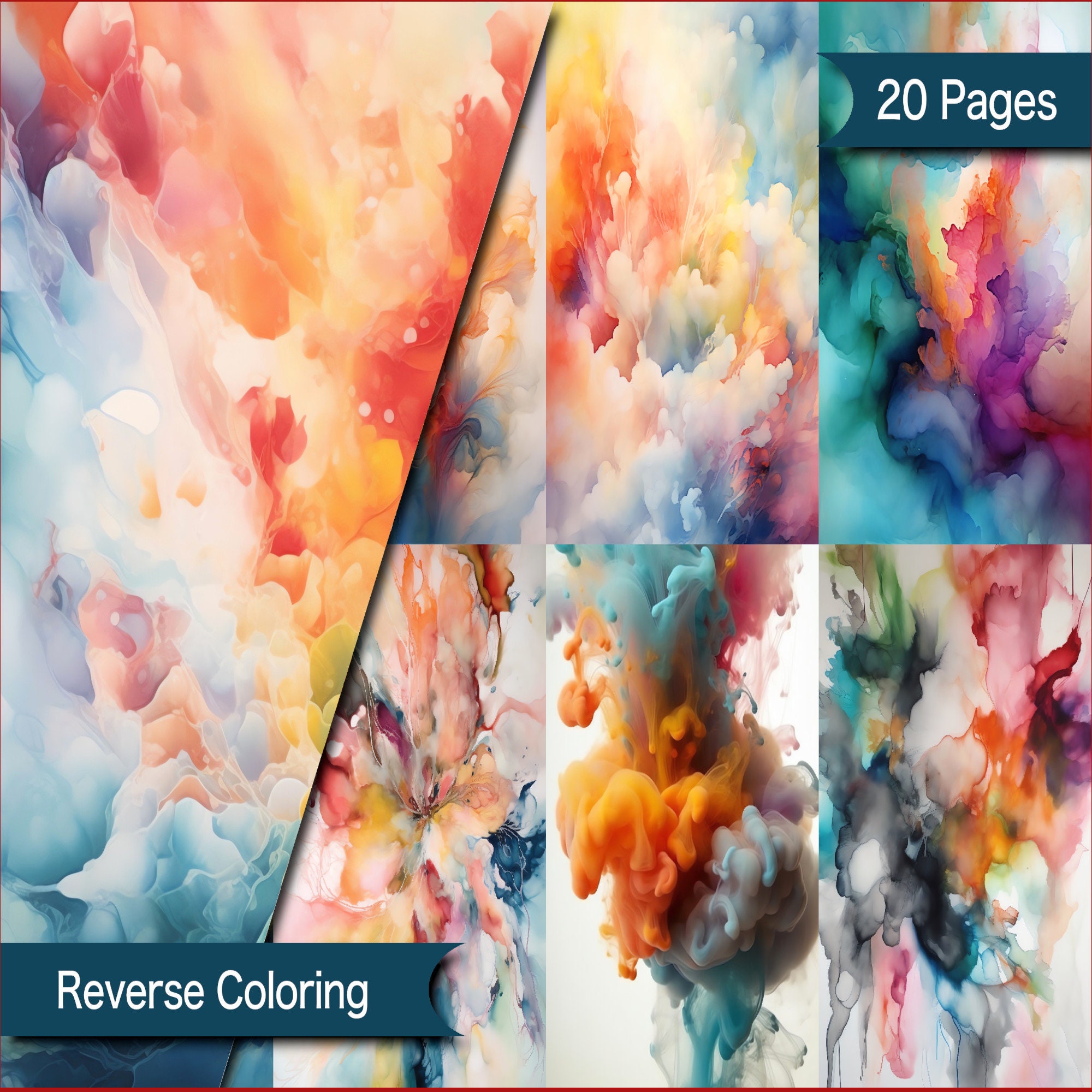 Reverse Coloring Book: A Reverse Color Book For Adults by Sugar Plum Press,  Paperback