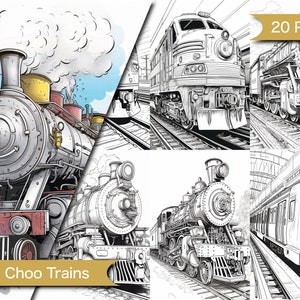 Train Coloring Pages Choo Choo Train Train Printable Train Digital Coloring Pages Train Track Coloring Pages Train Printables