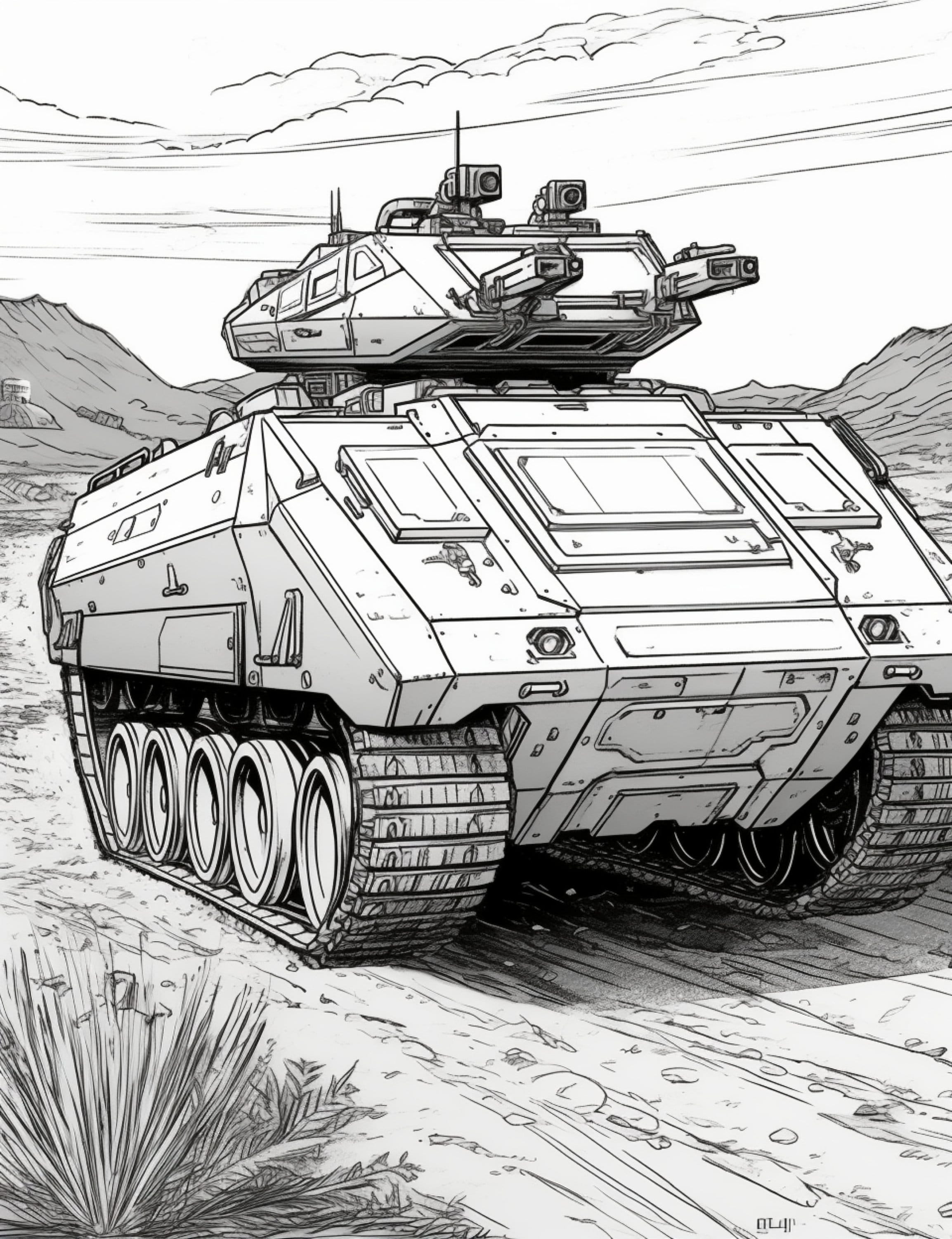 Military Coloring Enthusiasts Tank Coloring Army Coloring | Instant