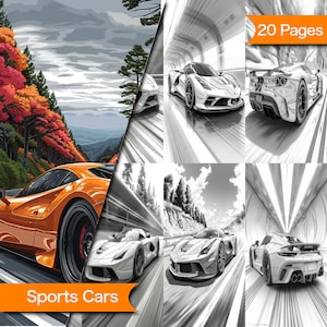 レースカーの塗り絵 子供向けの車のアート 速い車の絵 車をテーマにした塗り絵 子供と大人向けのクールな車のスケッチ