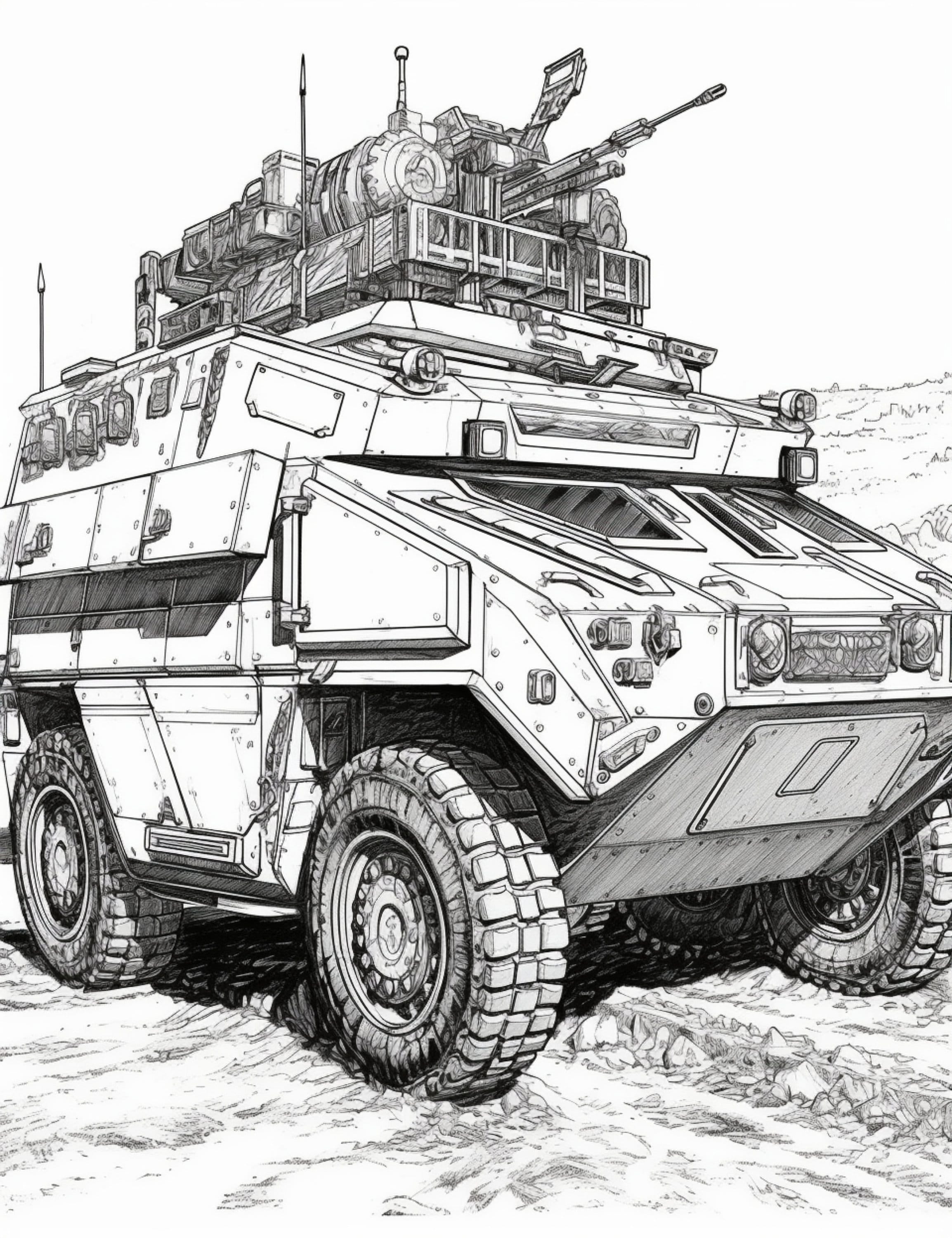 Military Coloring Enthusiasts Tank Coloring Army Coloring Instant
