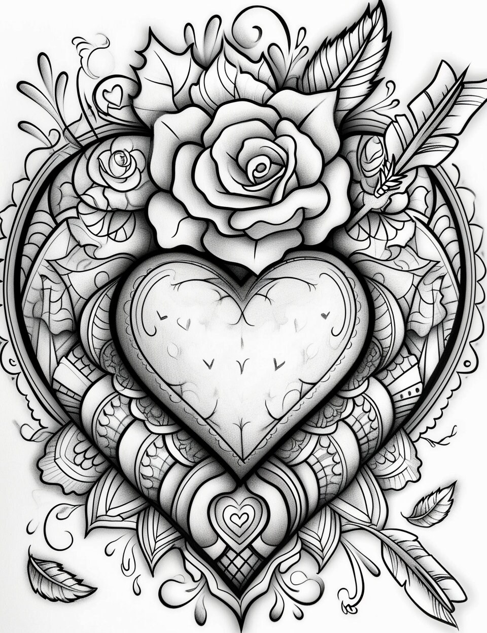 Valentine's Mandala Coloring Book - Instant Download PDF for All Ages ...