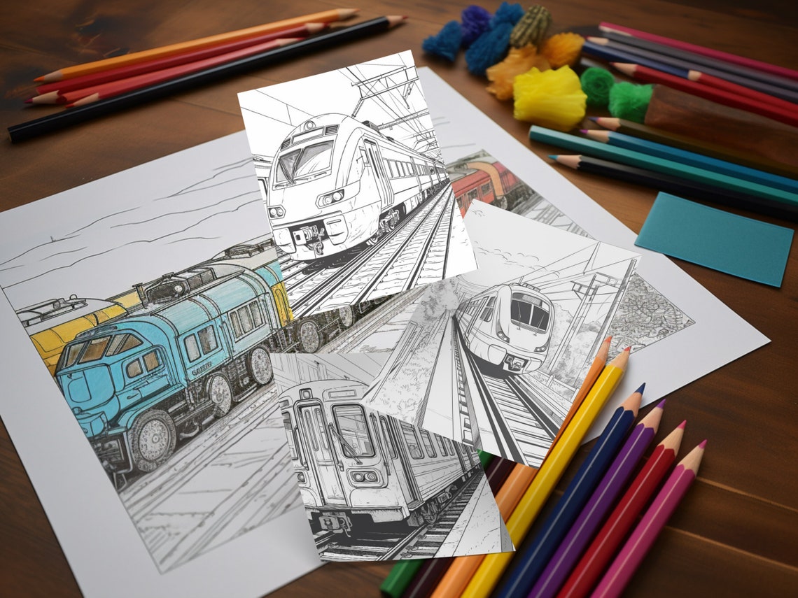 Train Coloring Pages Choo Choo Train Train Printable Train Digital