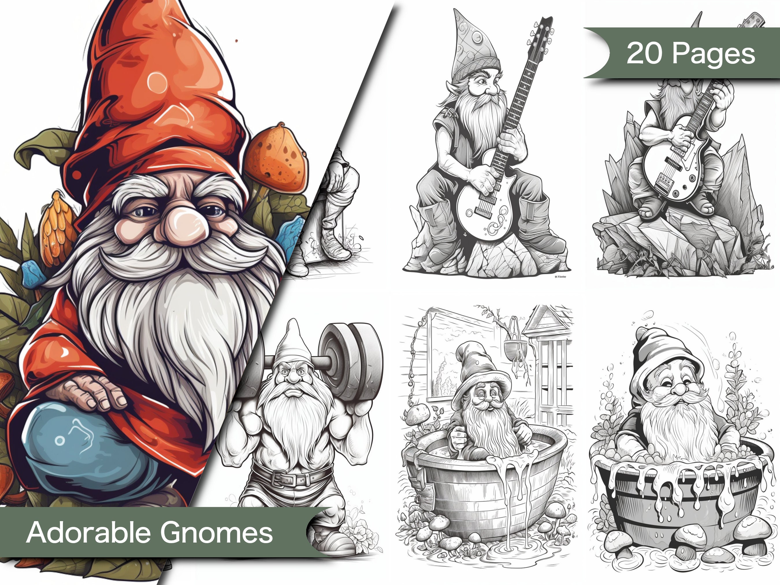 Gnome Coloring Pages Printable Coloring Pages Coloring Book Downloads ...