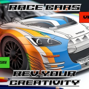 Race Car Coloring Book for Kids - Hours of Fun for Little Speedsters