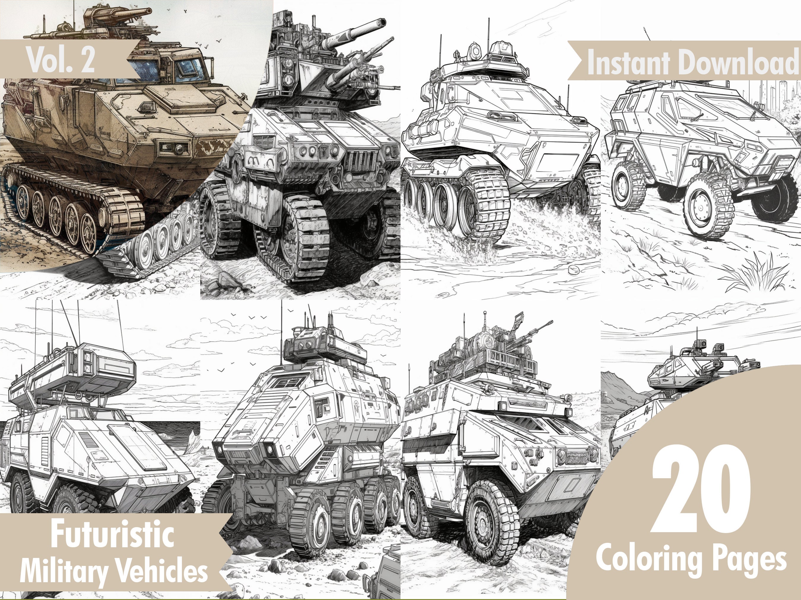 World War I German Tanks Coloring Pages