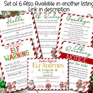 EDITABLE Elf Adoption Certificate, Multiple Elves, Letter From Your Elf ...