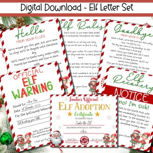 EDITABLE Elf Letters,  Elf Welcome Letter, Elf Goodbye Letter, Elf Rules, Elf Warning, Elf Adoption, Elf Printable, Multiple Elves