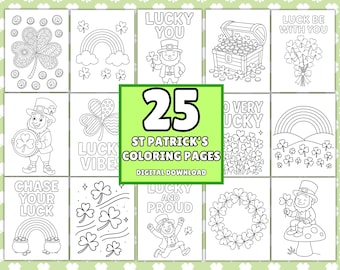 St Patrick's Coloring Pages, St Patrick's Coloring Book,  St Patrick Craft, St Patrick's Activities, Kids Coloring In Page, Coloring Sheet
