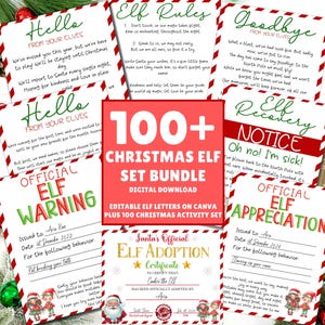 EDITABLE Elf Letters,  Elf Welcome Letter, Elf Goodbye Letter, Elf Rules, Elf Warning, Elf Adoption, Elf Printable, Multiple Elves