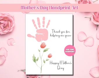 Mother's Day Printable, Mother's Day Handprint Art Mothers Day Gift, Mommy Handprint Art, Activity Page, Mothers Day Craft Activity