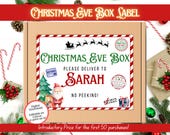 EDITABLE Christmas Eve Box Label, Printable Christmas Eve Box Sign, Night Before Christmas Delivery Box, Christmas Eve Box Accessories