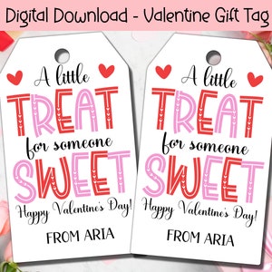 EDITABLE Valentine Gift Tags, Printable Kids Valentine Tags, Classroom Valentines Gift Tags, Printable Valentines, Roommate Gift Tag