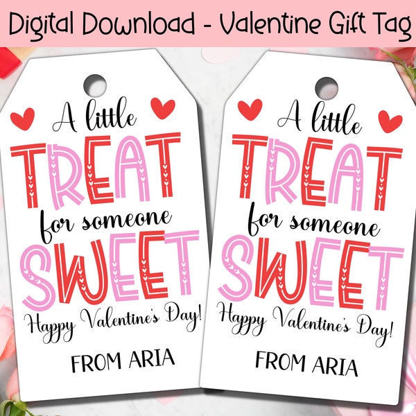 EDITABLE Valentine Gift Tags, Printable Kids Valentine Tags, Classroom Valentines Gift Tags, Printable Valentines, Roommate Gift Tag