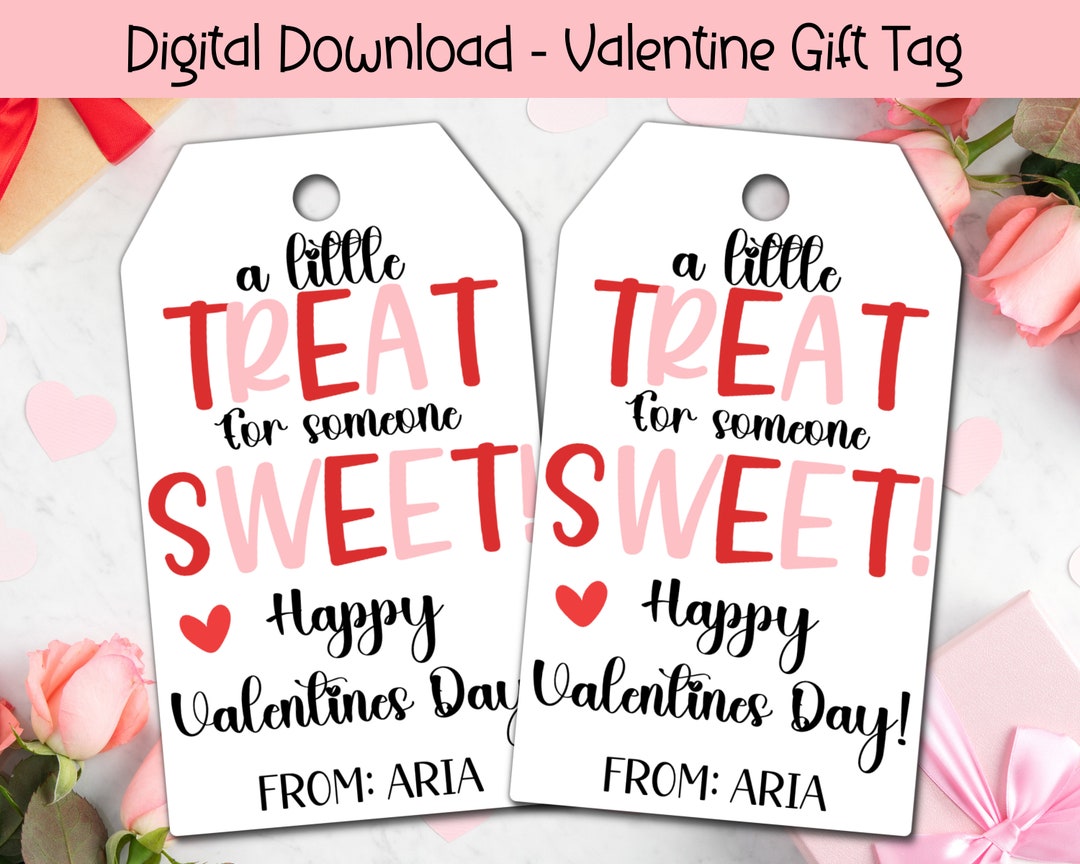 Valentine Gift Tags, Editable Printable Kids Valentine Tags, Classroom ...