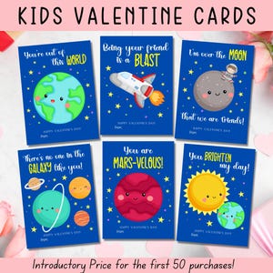 EDITABLE Printable Space Valentine Cards, Classroom Valentines Day Cards, Kids Valentine, Valentine cards for kids classroom, Boys Valentine
