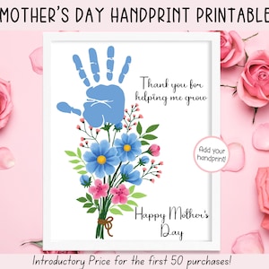 Mother's Day Printable, Mother's Day Handprint Art Mothers Day Gift, Mommy Handprint Art, Activity Page, Mothers Day Craft Activity