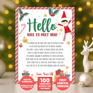 EDITABLE Elf Arrival Letter, First time Elf Arrival Letter, Elf Welcome Letter, Elf Visiting,  Elf Printable, Elf Letter, Elf Kit Printables