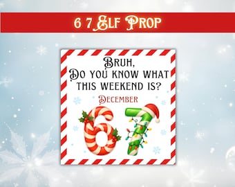 6-7 Elf Letter, PRINTABLE, 67 Elf Prop, Six Seven Meme Elf Idea, 6-7 ...