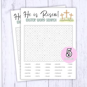 Religious Easter Word Find Game, Christian Easter Word Search Game, Printable Easter Game, Christian Word Search Puzzle, Church Easter