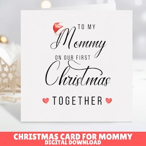 Druckbare Mama Weihnachtskarte, Mamas erste Weihnachtskarte, Mama Weihnachtskarte, Babys erste Weihnachtskarte, Digital druckbare Weihnachtskarte