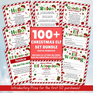 EDITABLE Elf Letter,  Elf Welcome Letter, Elf Goodbye Letter, Elf Rules, Elf Warning, Elf Adoption, Elf Letter Set, Elf Accessories, Elf Kit