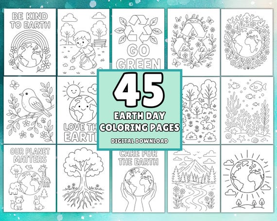 Earth Day Coloring Pages, Earth Day Coloring Book, Earth Day Craft, Earth Day Activities, Kids Coloring In Page, Coloring Sheet Craft