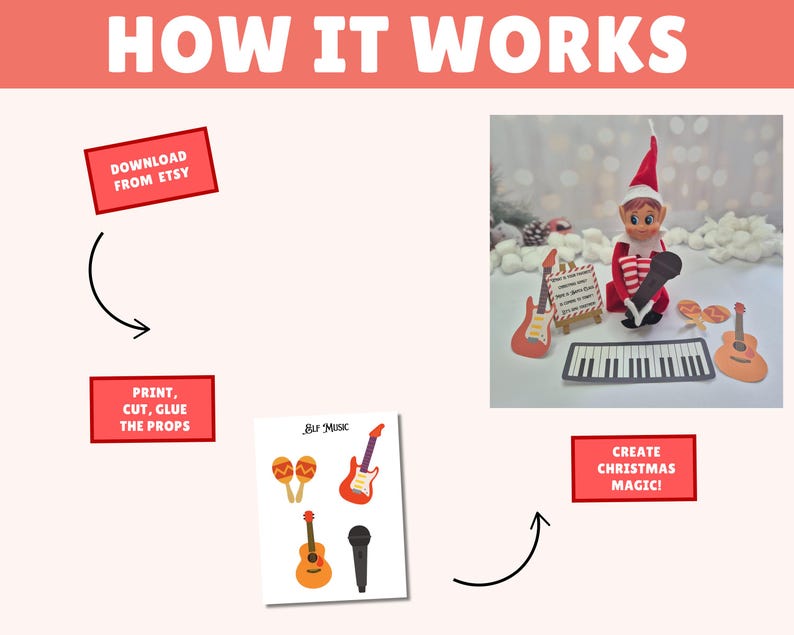 Elf Music Prop, Elf Prop Idea, Printable Elf Kit, Printable Elf Prop ...