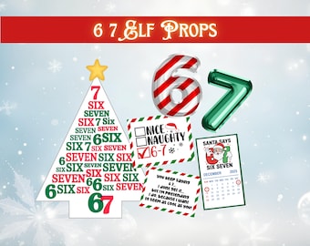 6-7 Elf Letter, PRINTABLE, 67 Elf Prop, Six Seven Meme Elf Idea, 6-7 ...