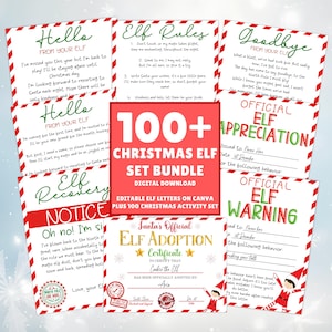 EDITABLE Elf Letter,  Elf Welcome Letter, Elf Goodbye Letter, Elf Rules, Elf Adoption, Elf Letter Set, Elf Accessories, Elf Kit, Elf Bundle