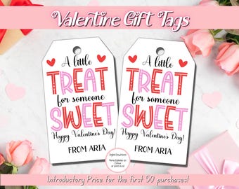 EDITABLE Valentine Gift Tags, Printable Kids Valentine Tags, Classroom Valentines Gift Tags, Printable Valentines, Roommate Gift Tag