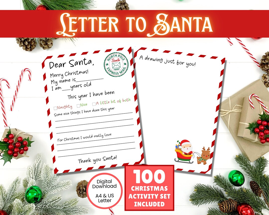 リリパット✨クリスマス✨LETTAR TO SANTA Letter to Santa Editable, Printable Santa Wish List Letters
