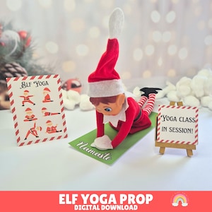Elf Yoga Prop, Elf Prop Idea,  Printable Elf Kit, Printable Elf Prop, Elf Printable, Cute Elf Idea, Elf Mischief, Elf Accessories,