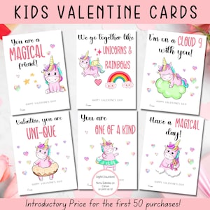 EDITABLE Unicorn Valentine Cards, Classroom Valentines Day Cards, Kids Valentines, Girls Valentine, Valentine cards for kids classroom