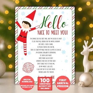 BEWERKBARE elfenaankomstbrief, eerste keer elfenaankomstbrief, elfenwelkomstbrief, elfenbezoek, elfenafdrukbare, elfenbrief, elfenkitprintables