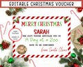 Christmas Gift Voucher Template, Last Minute Christmas Gift, Santa Gift Certificate, Editable Voucher, Santa Voucher,  Christmas Gift Coupon