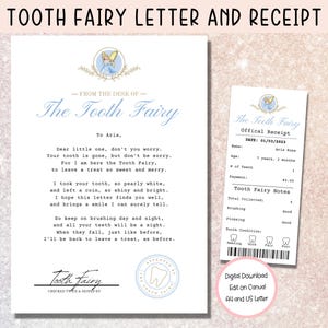 Carta da Fada do Dente EDITÁVEL, Recibo da Fada do Dente, Bilhete da Fada do Dente, Certificado do Primeiro Dente, Carta da Fada do Dente, Certificado da Fada