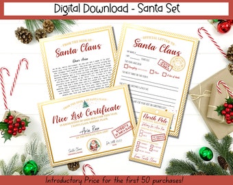 EDITABLE Letter From Santa, Printable Santa Stationary, North Pole Mail ...