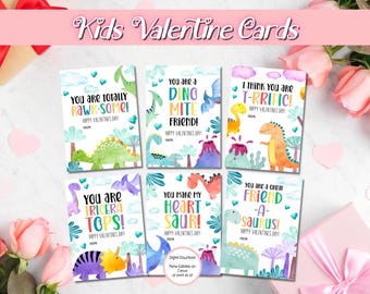EDITABLE Printable Dinosaur Valentine Card, Classroom Valentines Day Card, Kids Valentine, Boy Valentine, Valentine cards for kids classroom