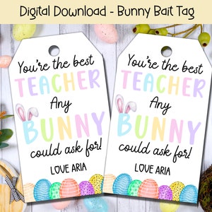 EDITABLE Teacher Easter Gift Tags, Easter Printable, Teacher Appreciation Tag, Printable Easter Basket Tags,  Easter Printable, Easter Tag