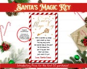 Santas Magic Key Tag, Santas Magical Key, Christmas Eve Box Filler, Santa Key Tag, Official Santa Stationary,  Christmas Printable