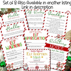 EDITABLE Elf Adoption Certificate, Multiple Elves, Letter From Your Elf ...