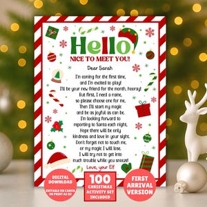 EDITABLE Elf Arrival Letter, First time Elf Arrival Letter, Elf Welcome Letter, Elf Visiting,  Elf Printable, Elf Letter, Elf Kit Printables