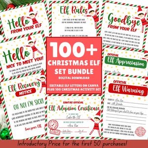EDITABLE Elf Letter,  Elf Welcome Letter, Elf Goodbye Letter, Elf Rules, Elf Adoption, Elf Letter Set, Elf Accessories, Elf Kit, Elf Bundle